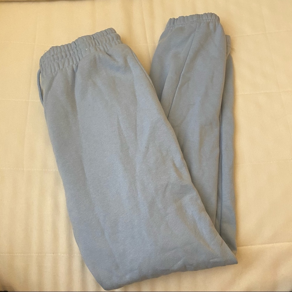 Pastel Blue Jogger Sweatpants Size L with pockets